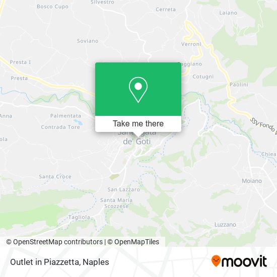 Outlet in Piazzetta map