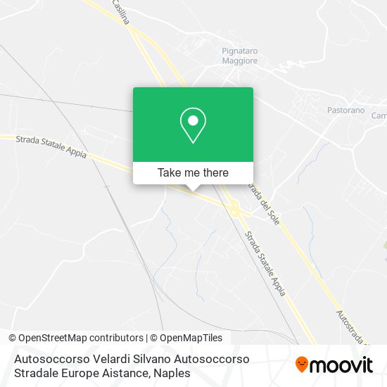 Autosoccorso Velardi Silvano Autosoccorso Stradale Europe Aistance map