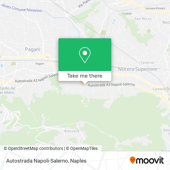 Autostrada Napoli-Salerno map