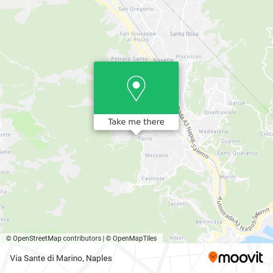 Via Sante di Marino map