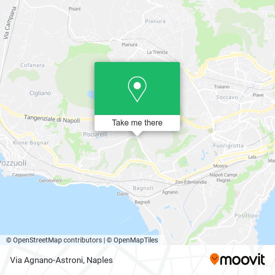 Via Agnano-Astroni map
