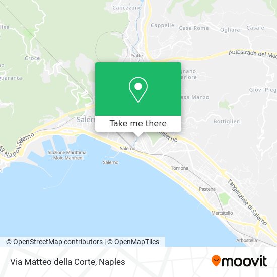 Via Matteo della Corte map