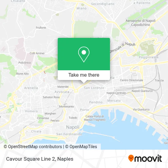 Cavour Square Line 2 map