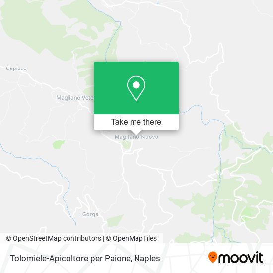 Tolomiele-Apicoltore per Paione map