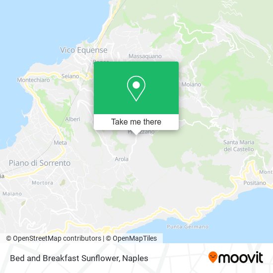 Bed and Breakfast Sunflower map