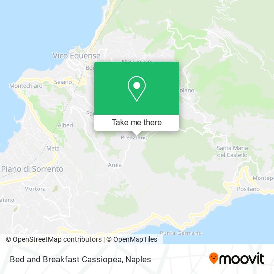 Bed and Breakfast Cassiopea map