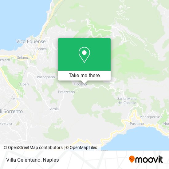 Villa Celentano map