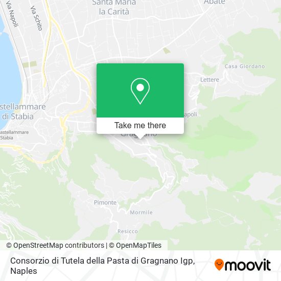 Consorzio di Tutela della Pasta di Gragnano Igp map