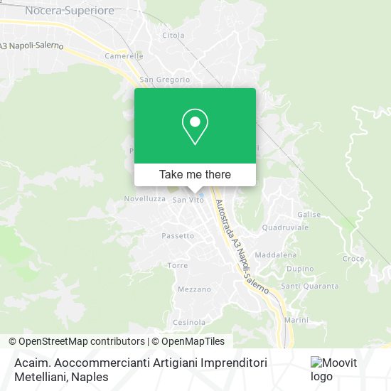 Acaim. Aoccommercianti Artigiani Imprenditori Metelliani map