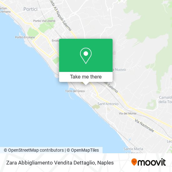 Zara Abbigliamento Vendita Dettaglio map