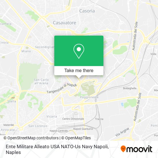 Ente Militare Alleato USA NATO-Us Navy Napoli map