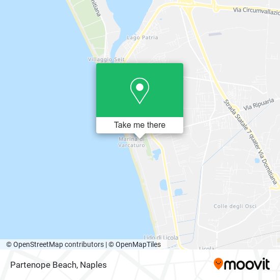 Partenope Beach map