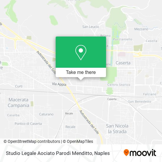 Studio Legale Aociato Parodi Menditto map