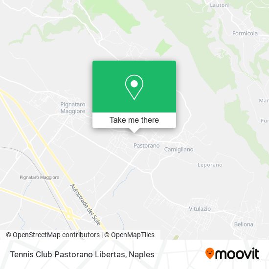 Tennis Club Pastorano Libertas map