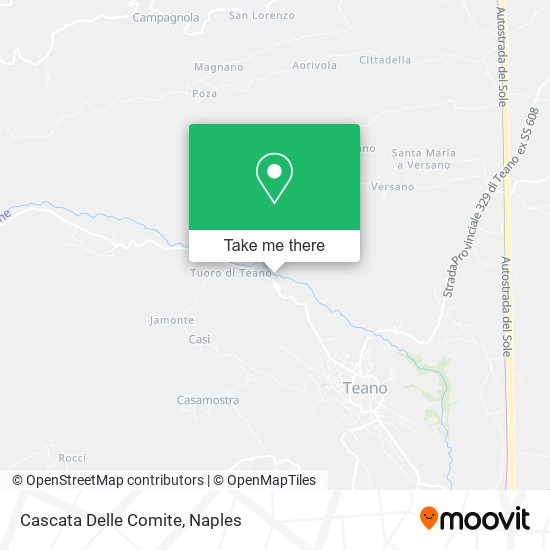 Cascata Delle Comite map