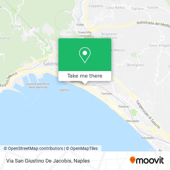 Via San Giustino De Jacobis map