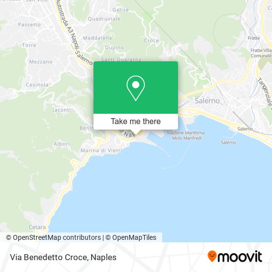 Via Benedetto Croce map