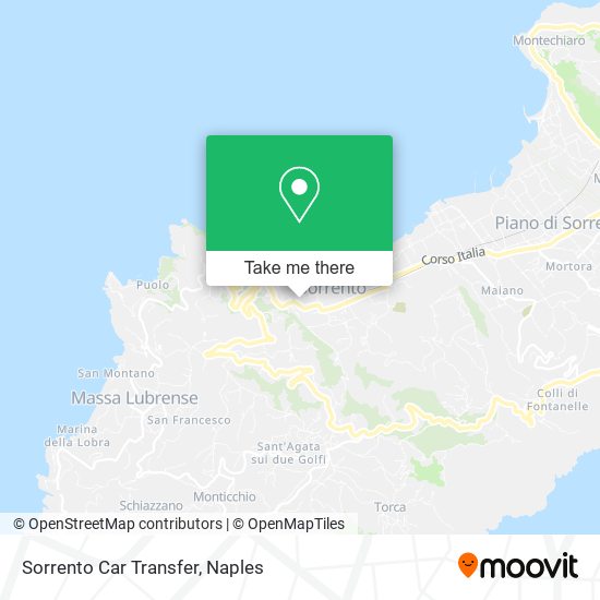 Sorrento Car Transfer map