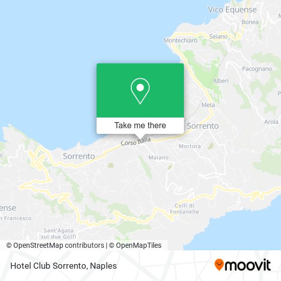 Hotel Club Sorrento map