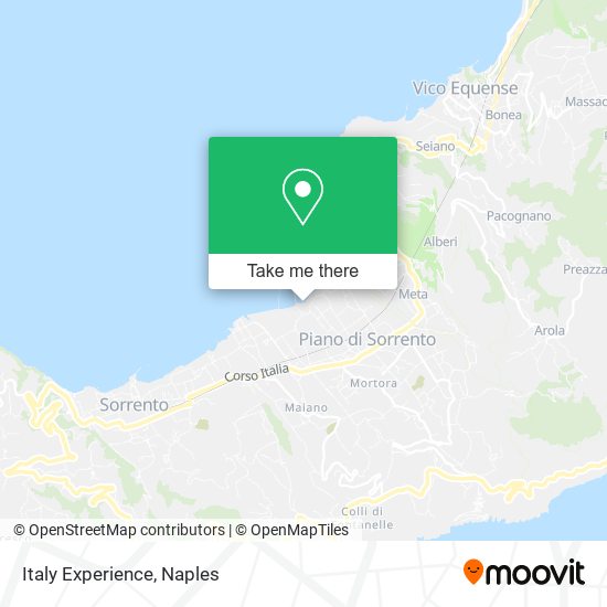 Italy Experience map