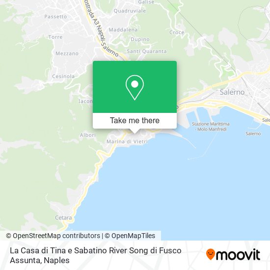 La Casa di Tina e Sabatino River Song di Fusco Assunta map