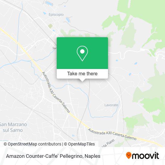 Amazon Counter-Caffe' Pellegrino map