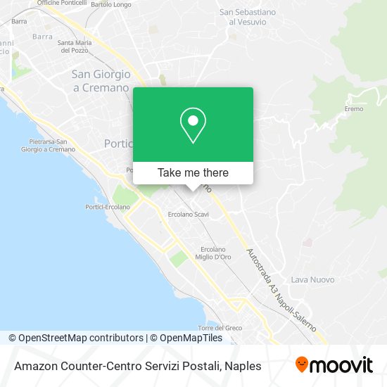 Amazon Counter-Centro Servizi Postali map