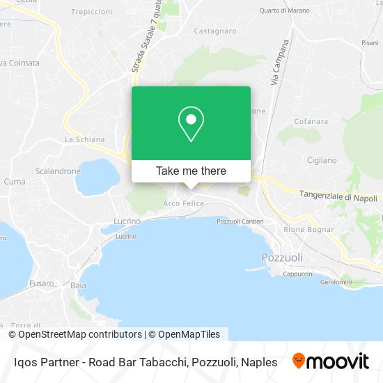 Iqos Partner - Road Bar Tabacchi, Pozzuoli map