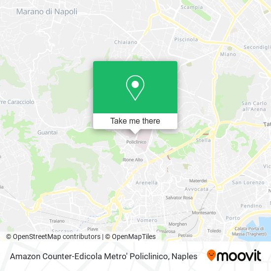 Amazon Counter-Edicola Metro' Policlinico map