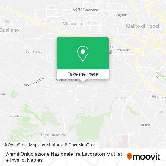 Anmil-Onluciazione Nazionale fra Lavoratori Mutilati e Invalid map