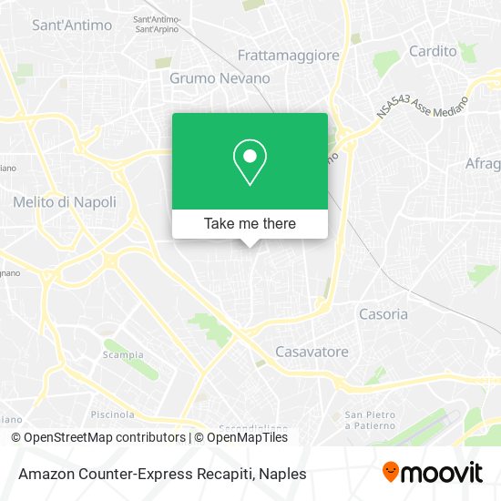 Amazon Counter-Express Recapiti map