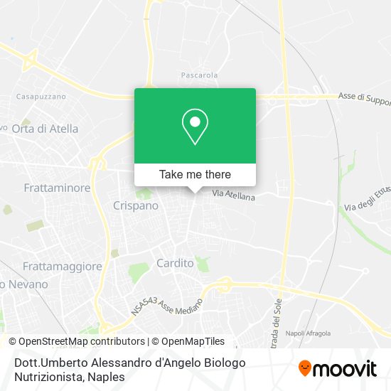 Dott.Umberto Alessandro d'Angelo Biologo Nutrizionista map