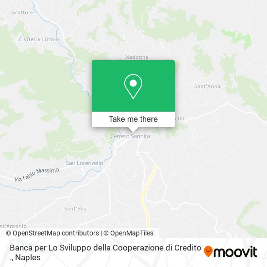 Banca per Lo Sviluppo della Cooperazione di Credito . map