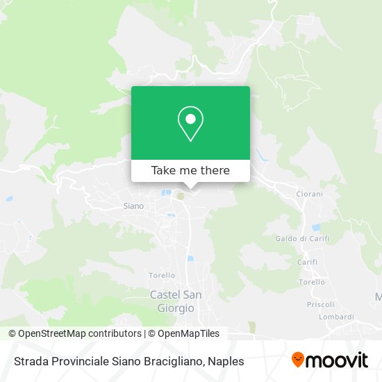 Strada Provinciale Siano Bracigliano map