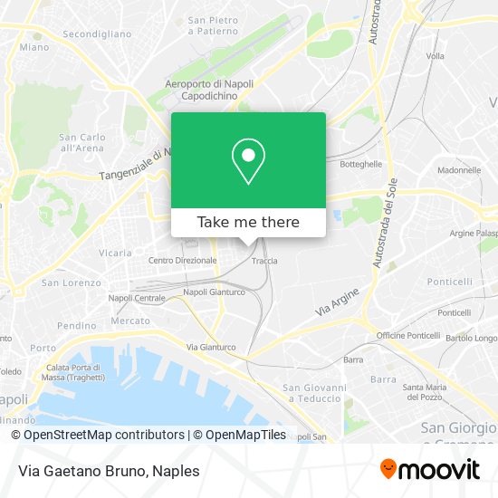 Via Gaetano Bruno map