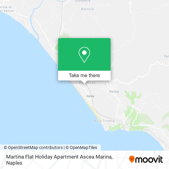 Martina Flat Holiday Apartment Ascea Marina map