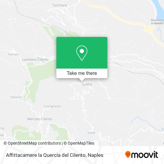 Affittacamere la Quercia del Cilento map