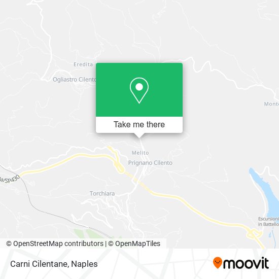 Carni Cilentane map