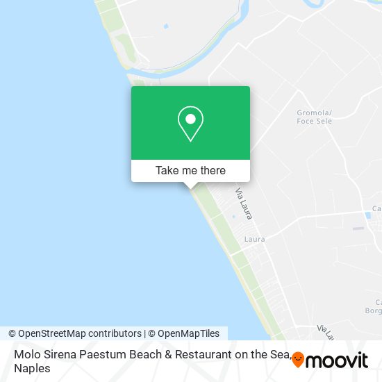 Molo Sirena Paestum Beach & Restaurant on the Sea map