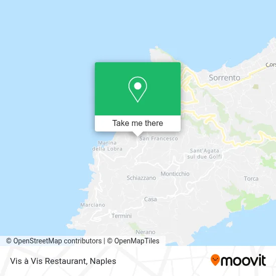 Vis à Vis Restaurant map