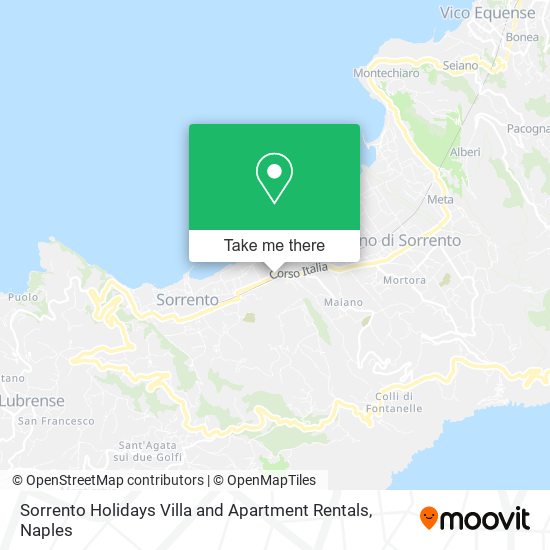 Sorrento Holidays Villa and Apartment Rentals map