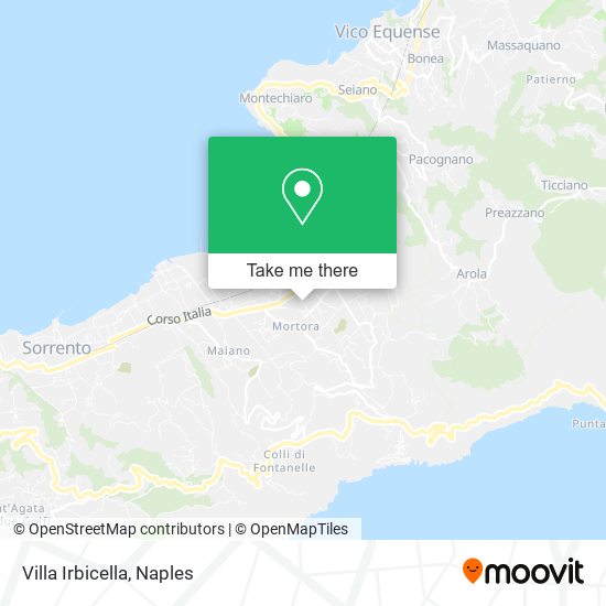 Villa Irbicella map