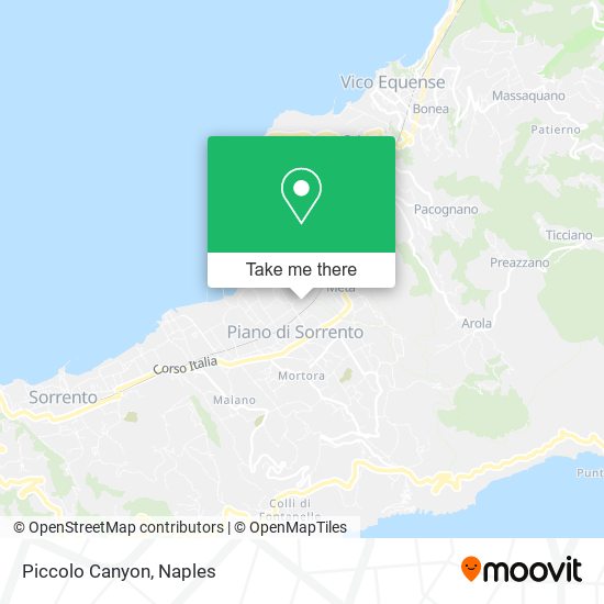 Piccolo Canyon map