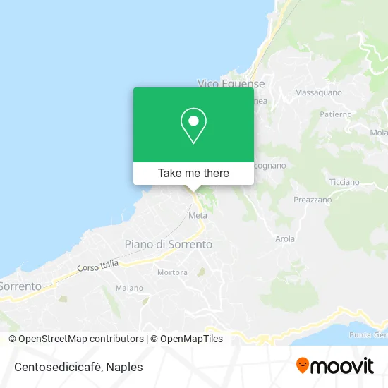 Centosedicicafè map