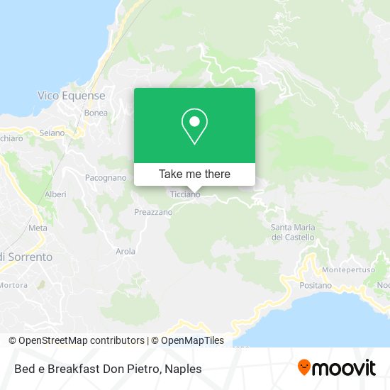 Bed e Breakfast Don Pietro map