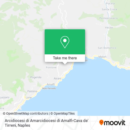 Arcidiocesi di Amarcidiocesi di Amalfi-Cava de' Tirreni map