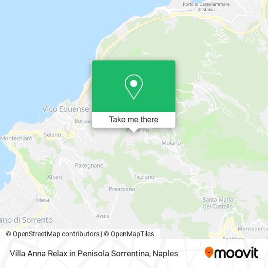 Villa Anna Relax in Penisola Sorrentina map