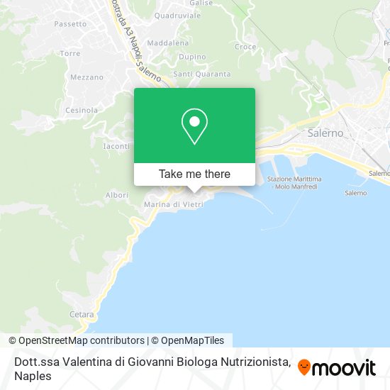 Dott.ssa Valentina di Giovanni Biologa Nutrizionista map