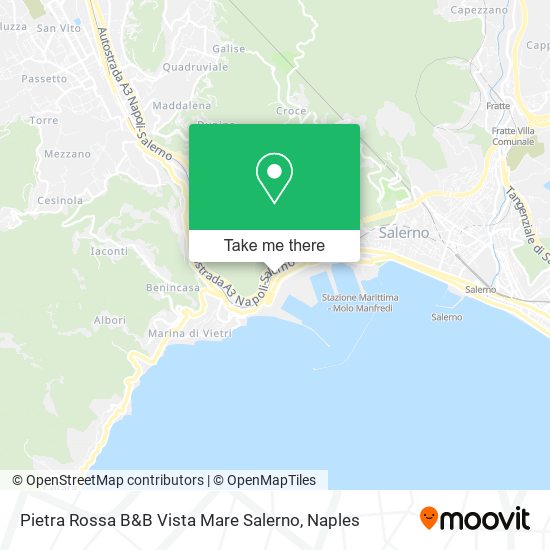 Pietra Rossa B&B Vista Mare Salerno map