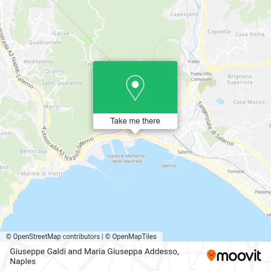 Giuseppe Galdi and Maria Giuseppa Addesso map